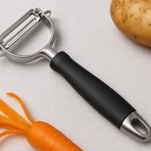 Professional Stainless Steel Vegetable Peeler Ergonomic Anti Slip Handle Multi Purpose Kitchen Swivel Shredder Tool For Potato Carrot