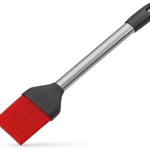 Large Industrial Grade Silicone BBQ Brush Heavy Duty Long Handle Basting Tool For Smoking Grilling Outdoor Meat Poultry