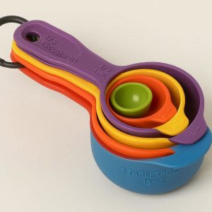 15 Compact Nesting Measuring Spoons Set Sturdy Plastic Ring Ergonomic Lightweight Kitchen Tools For Apartment RV Small Space